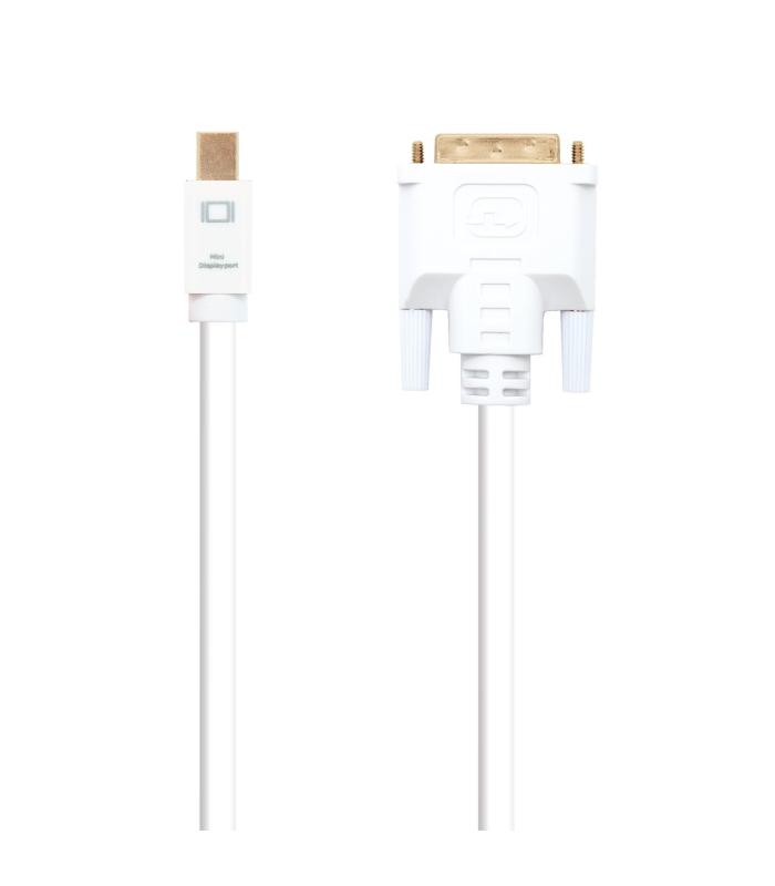 Nanocable - Cable Mini DisplayPort M A DVI M - Blanco - Longitud 2.0 M