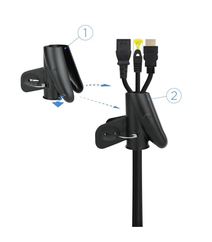 Organizador De Cables Flexible - 25 Mm - 1.0m - Negro