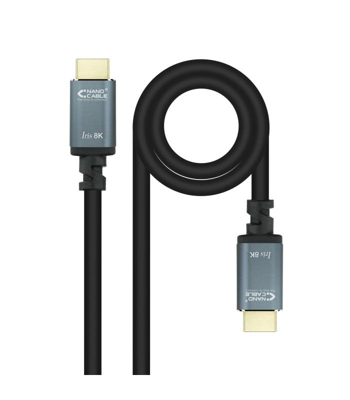 Nanocable - Cable HDMI 2.1 IRIS 8K A M-A M Negro - 1.0 M