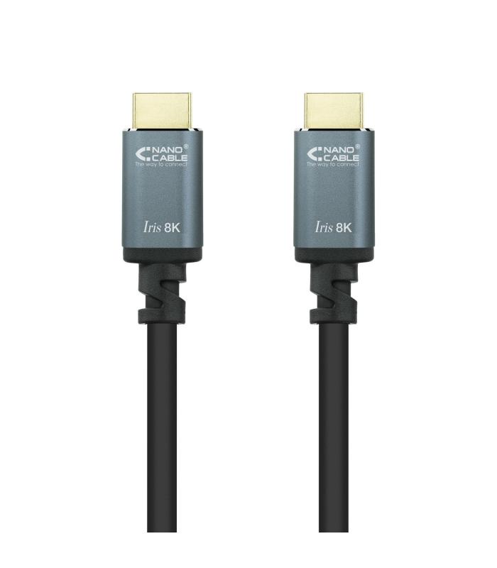 Nanocable - Cable HDMI 2.1 IRIS 8K A M-A M Negro - 1.0 M