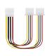 Nanocable - Cable Alimentacin Molex - 4 Pin-M  A 2 X 4-pin Hembra - 20cm