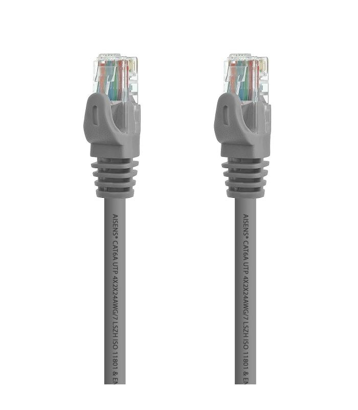 CABLE RED AISENS LATIGUILLO RJ45 LSZH CAT.6A UTP AWG24 15M GRIS
