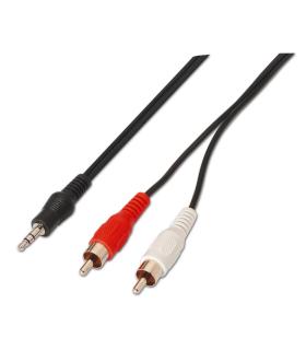 CABLE AUDIO AISENS ESTEREO JACK 3.5 M-2XRCA M NEGRO 1.5M