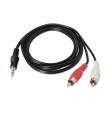 CABLE AUDIO AISENS ESTEREO JACK 3.5 M-2XRCA M NEGRO 1.5M