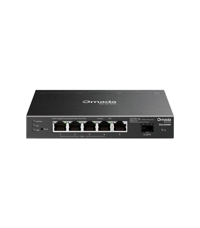 SWITCH POE OMADA SG2206MP 6-PUERTOS GIGABIT Y 4 PUERTOS POE