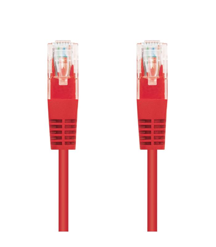 Nanocable - Cable De Red Latiguillo UTP CAT.5e De 0,5m - Color Rojo