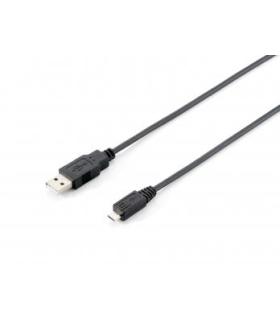 Equip - Cable USB 2.0 A MicroUSB - USB A A USB Micro B - 1,8m - Negro