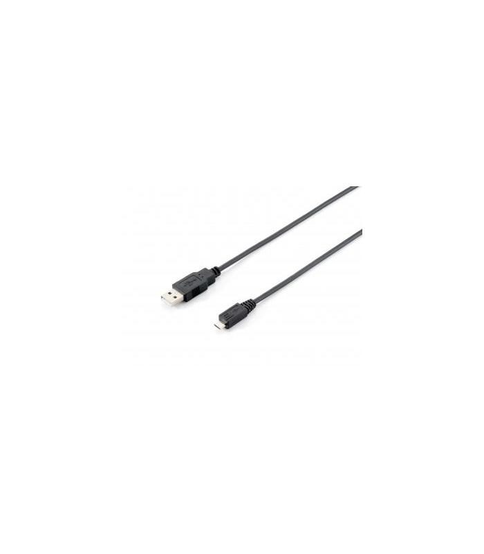 Equip - Cable USB 2.0 A MicroUSB - USB A A USB Micro B - 1,8m - Negro