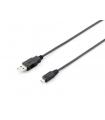 Equip - Cable USB 2.0 A MicroUSB - USB A A USB Micro B - 1,8m - Negro