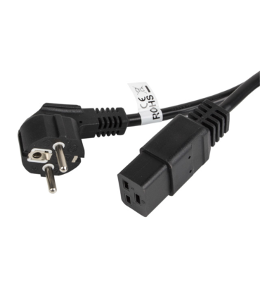 CABLE LANBERG ALIMENTACION CEE 7/7 A IEC 320 C19 1.8M 16A VDE NEGRO