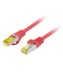 CABLE RED LANBERG LATIGUILLO CAT.6A S/FTP LSZH CU 0.25M ROJO FLUKE PASSED