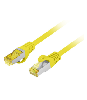 CABLE RED LANBERG LATIGUILLO CAT.6A S/FTP LSZH CU 0.5M AMARILLO FLUKE PASSED