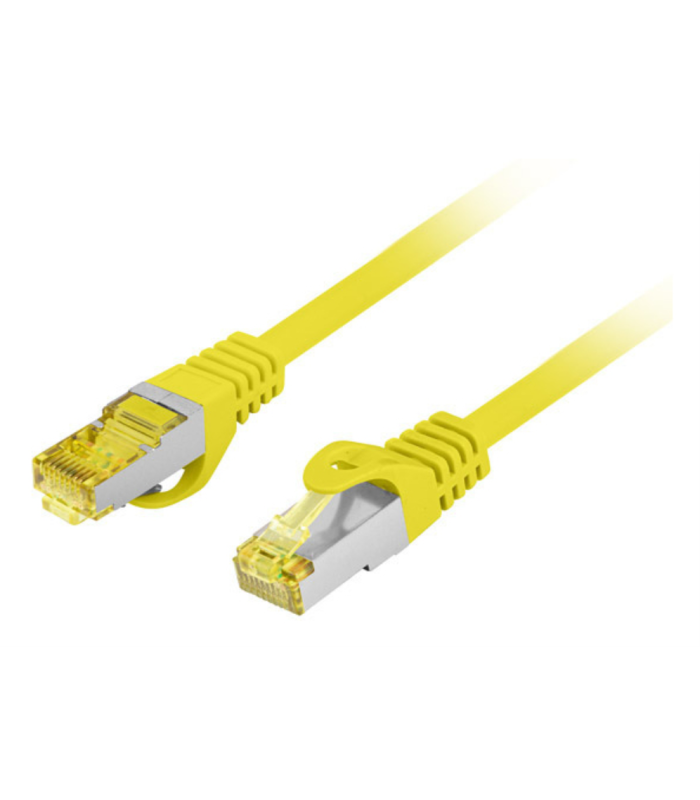 CABLE RED LANBERG LATIGUILLO CAT.6A S/FTP LSZH CU 1M AMARILLO FLUKE PASSED