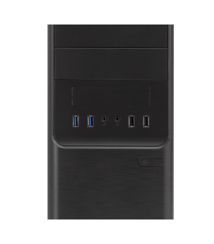 Caja MicroATX Unykach Dark Shadow Negra - FA 500w - 2x USB 2.0 + 2x USB 3.0 Frontales - 2 Bahas 5.25" + 1 Baha 3.5