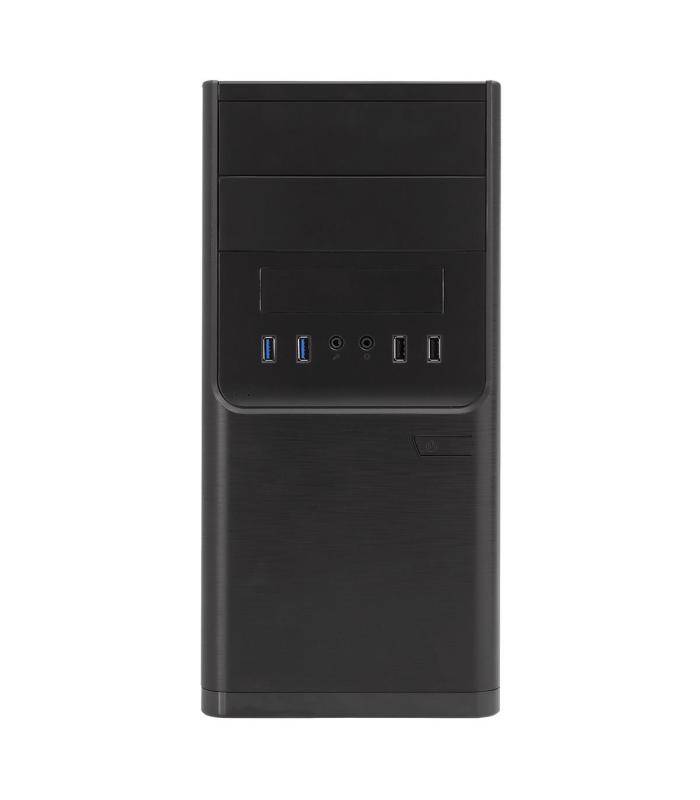 Caja MicroATX Unykach Dark Shadow Negra - FA 500w - 2x USB 2.0 + 2x USB 3.0 Frontales - 2 Bahas 5.25" + 1 Baha 3.5