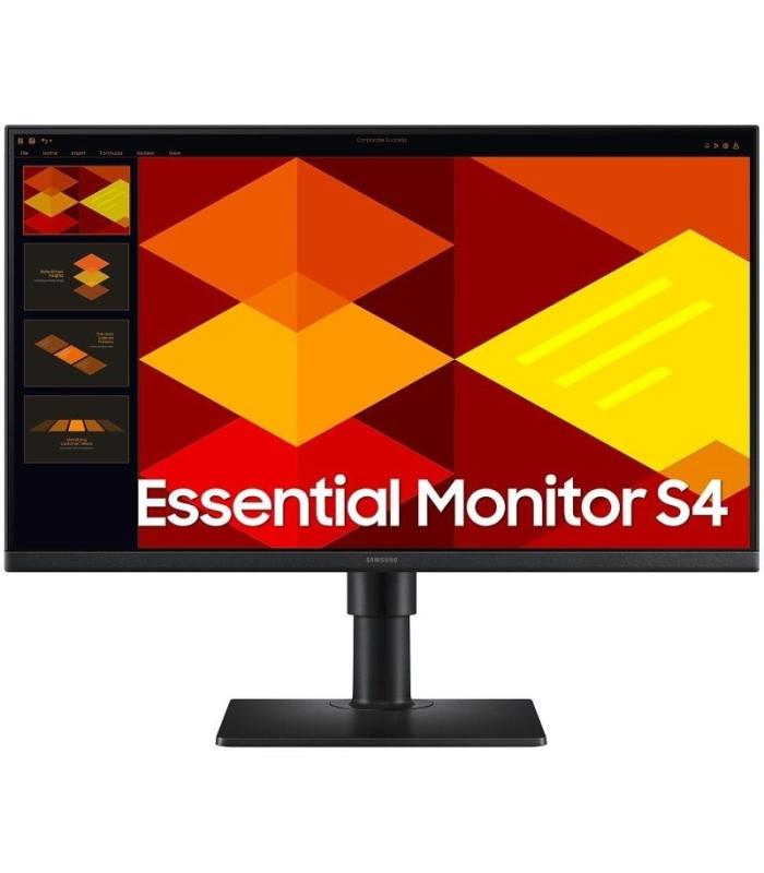 Monitor Profesional Samsung Essential Monitor S4 S40GD S24D402GAU/ 24\'/ Full HD/ Regulable en altura/ Negro