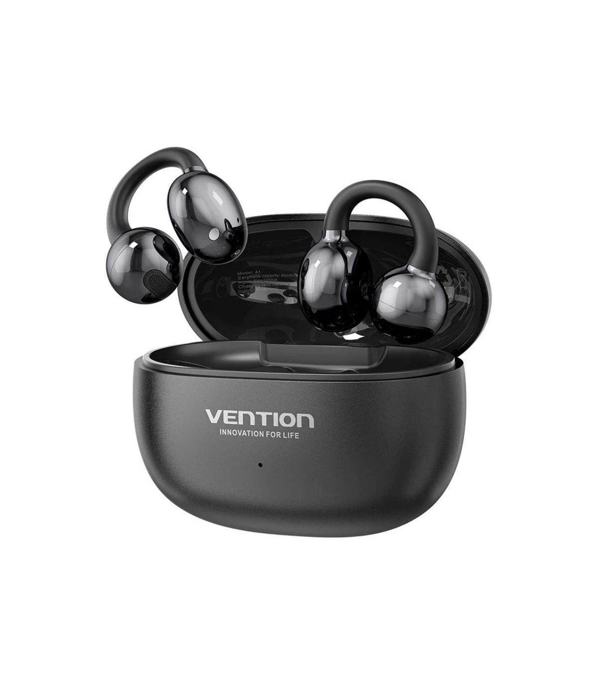 Auriculares Bluetooth Vention Echo Clip A11 Pro con estuche de carga/ Autonoma 6h/ Negro