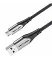 Cable USB 2.0 Vention COAHH/ microUSB Macho - USB Macho/ 480Mbps/ 2m/ Gris