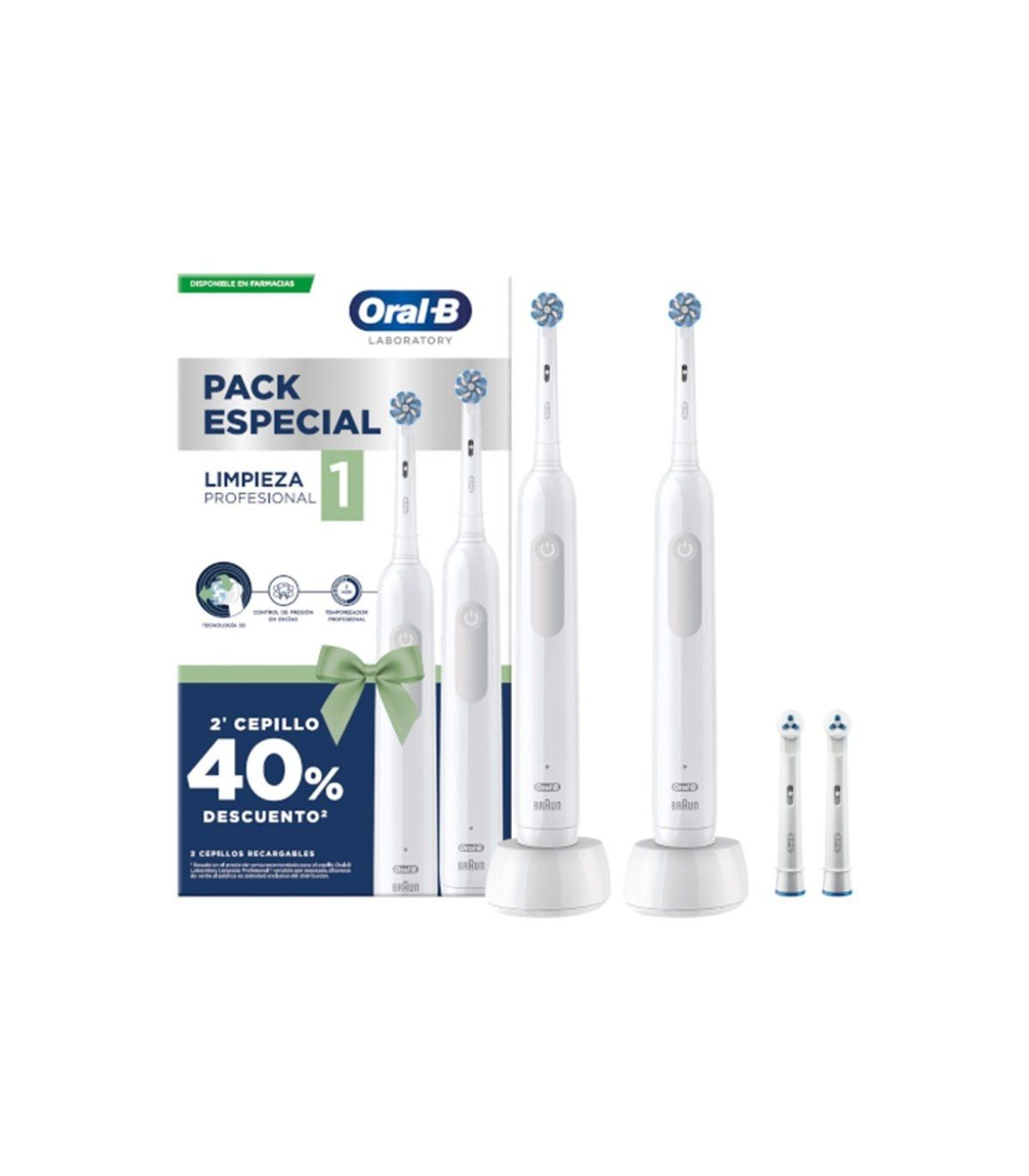 Cepillo Dental Oral-B Laboratory Profesional 1 Pack Especial/ 2 Cepillos/ Incluye 2 Repuestos