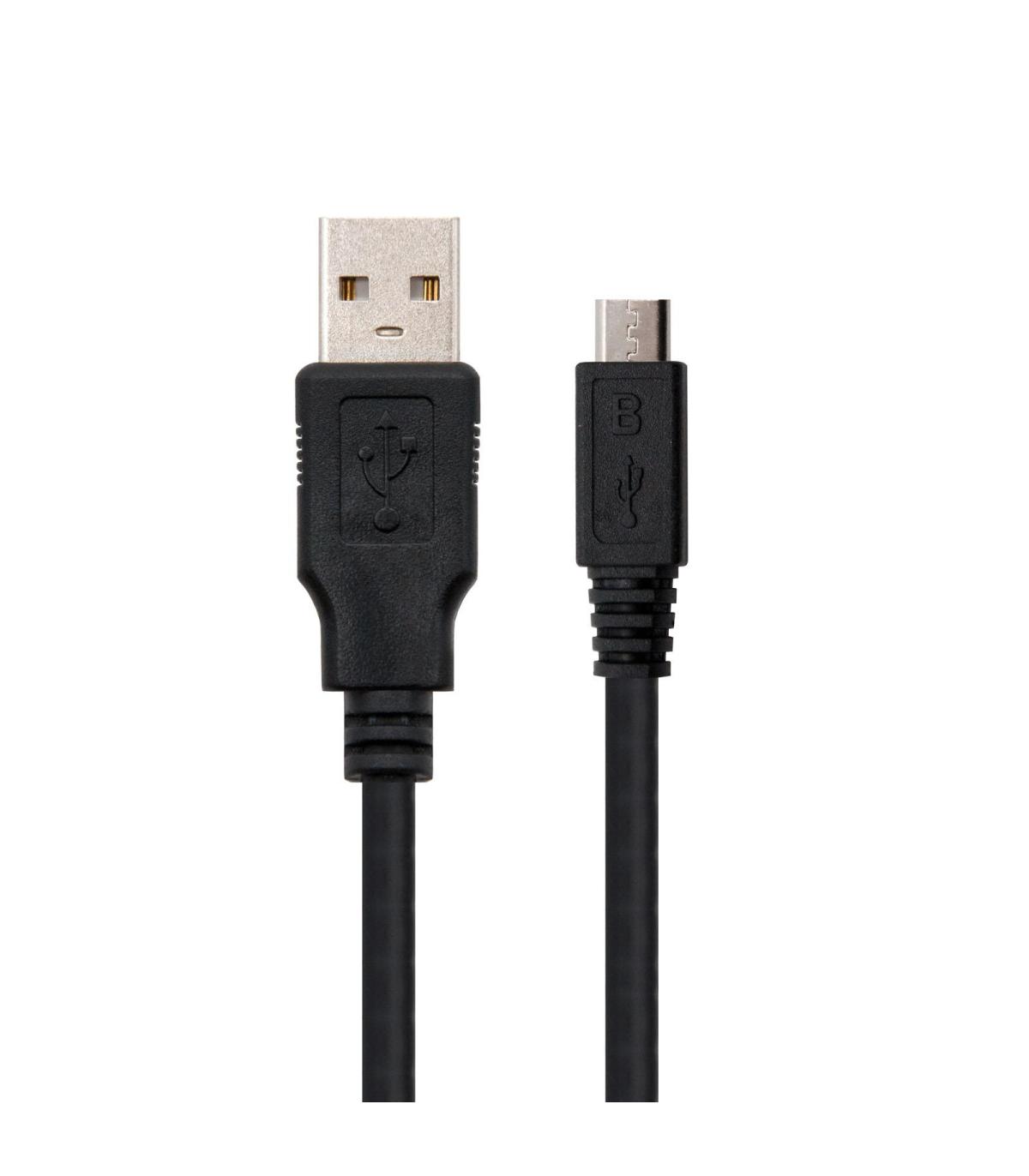 Cable USB 2.0 Nanocable 10.01.0503  USB Macho - MicroUSB Macho  3m  Negro