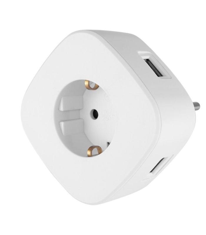 Enchufe Orbegozo EN 1500/ 1 Toma Schuko/ 3 Tomas USB