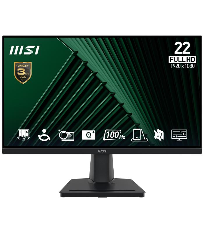MSI MP225V Monitor 21.5" VA FHD 100hz 1ms VGA HDMI