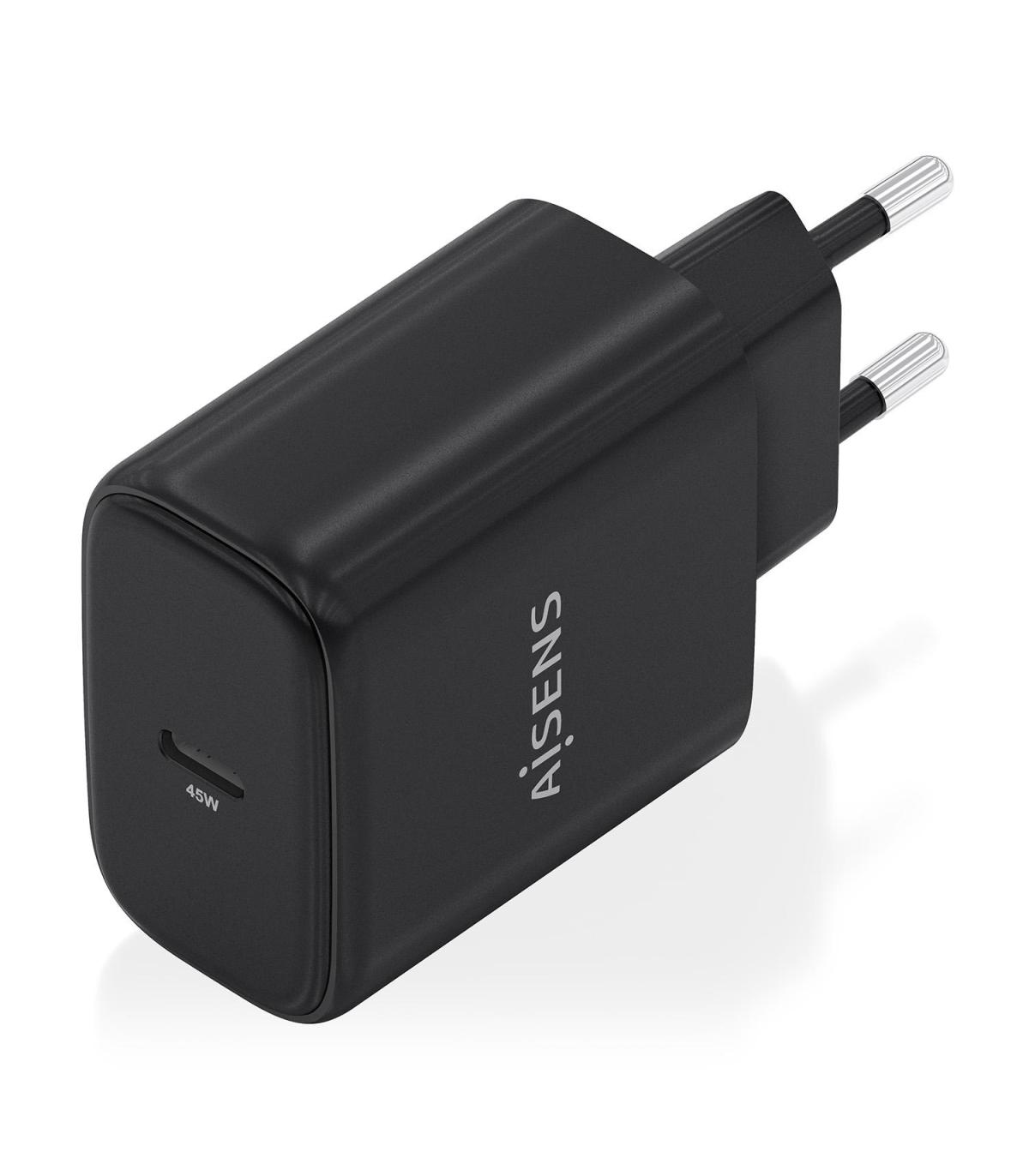 CARGADOR AISENS GAN 45W 1XUSB-C PD3.0 NEGRO