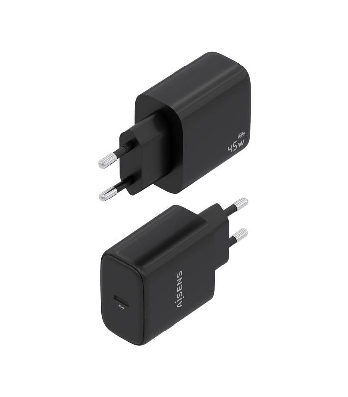 CARGADOR AISENS GAN 45W 1XUSB-C PD3.0 NEGRO