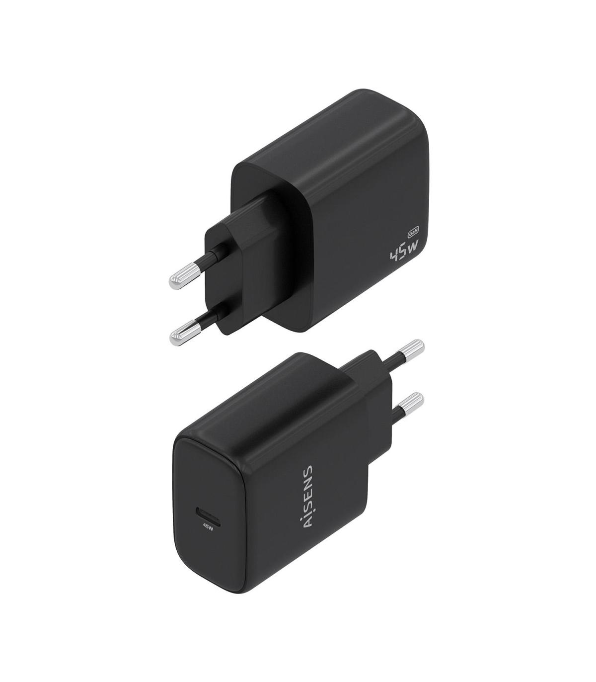 CARGADOR AISENS GAN 45W 1XUSB-C PD3.0 NEGRO