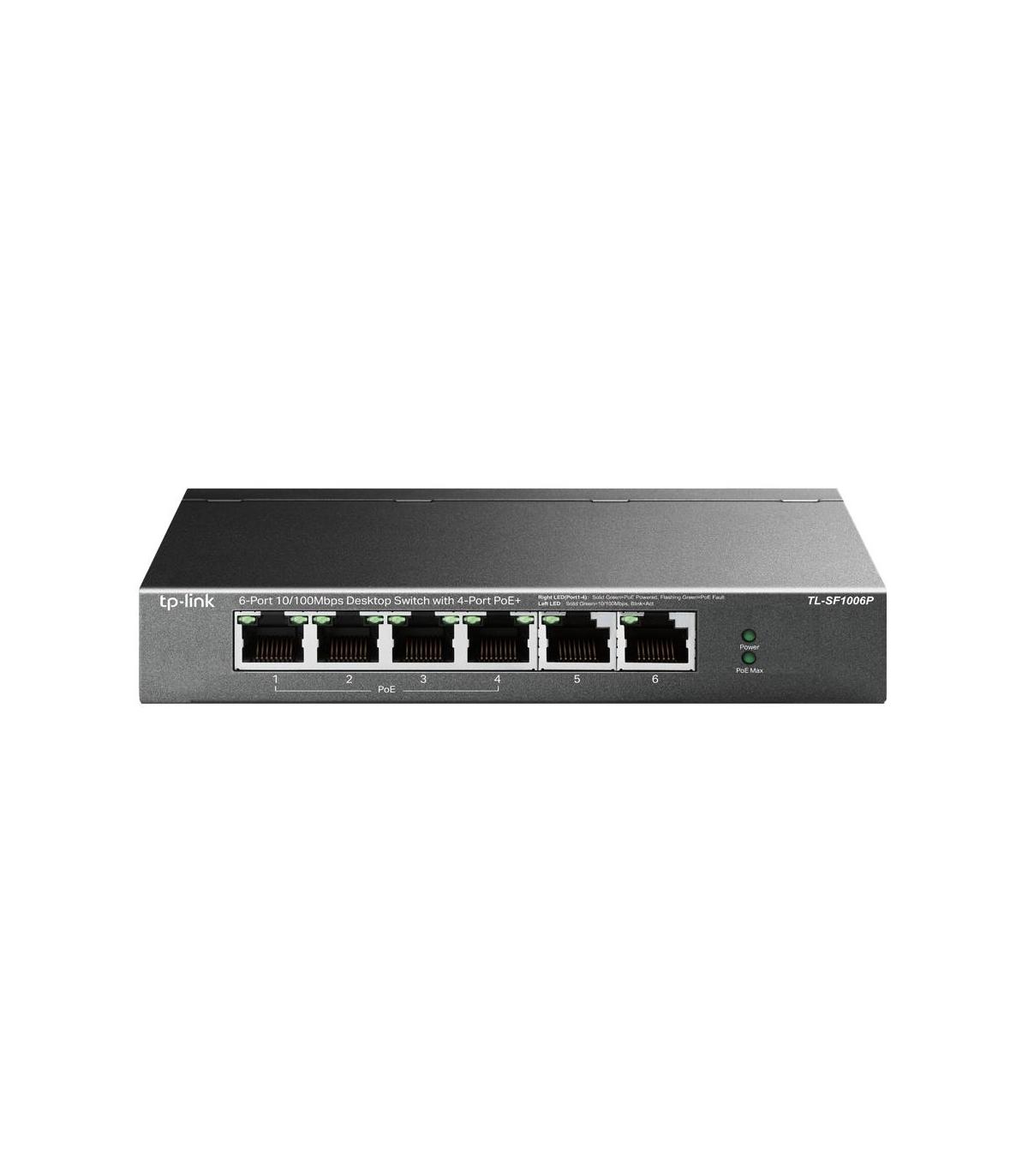 TP-Link TL-SF1006P switch No administrado Fast Ethernet (10 100) Energía sobre Ethernet (PoE) Negro