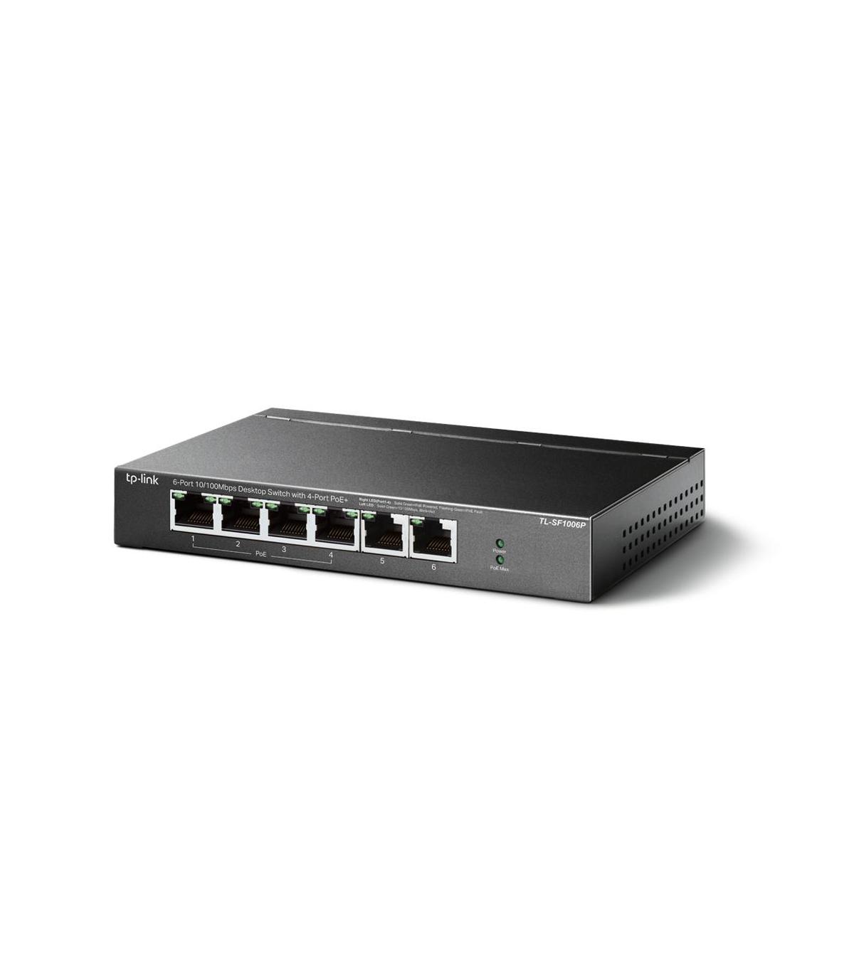 TP-Link TL-SF1006P switch No administrado Fast Ethernet (10 100) Energía sobre Ethernet (PoE) Negro