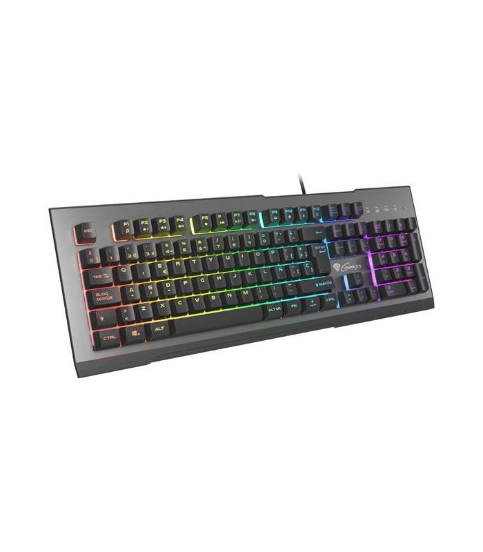 GENESIS Rhod 500 RGB teclado Juego USB QWERTY Español Negro, Gris