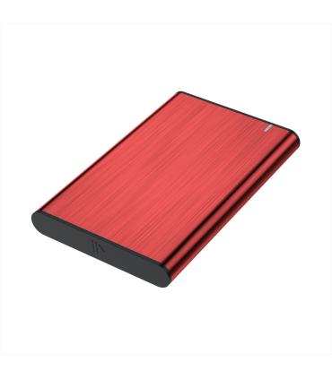 AISENS Caja Externa 2,5" ASE-2525RED 9.5mm SATA a USB 3.0 USB3.1 Gen1, Rojo