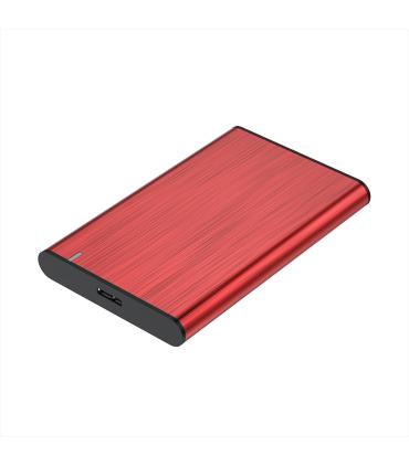 AISENS Caja Externa 2,5" ASE-2525RED 9.5mm SATA a USB 3.0 USB3.1 Gen1, Rojo