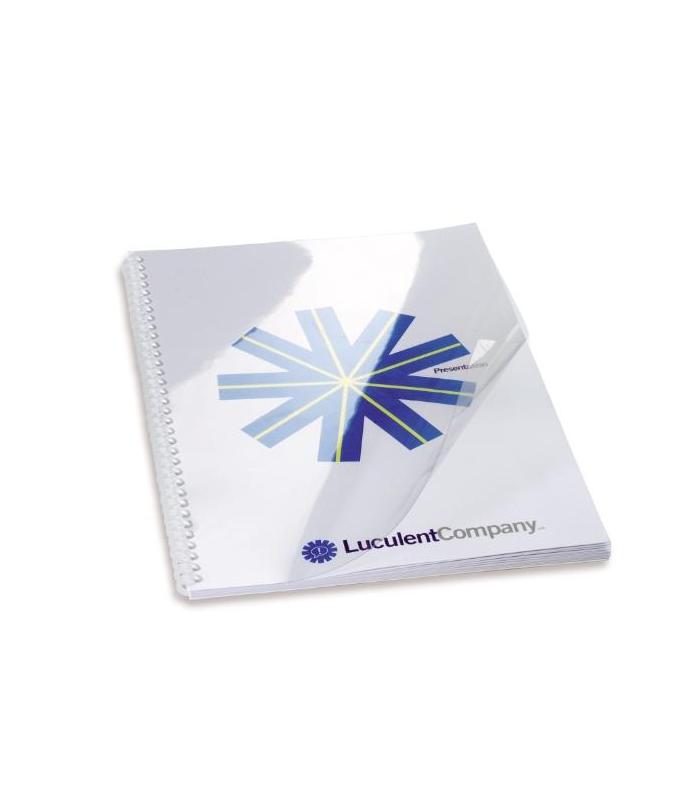 CAJA DE 100 CUBIERTAS PVC TRANSPARENTE FORMATO A4 DE 180 MICRAS CRISTAL GBC CE011880E