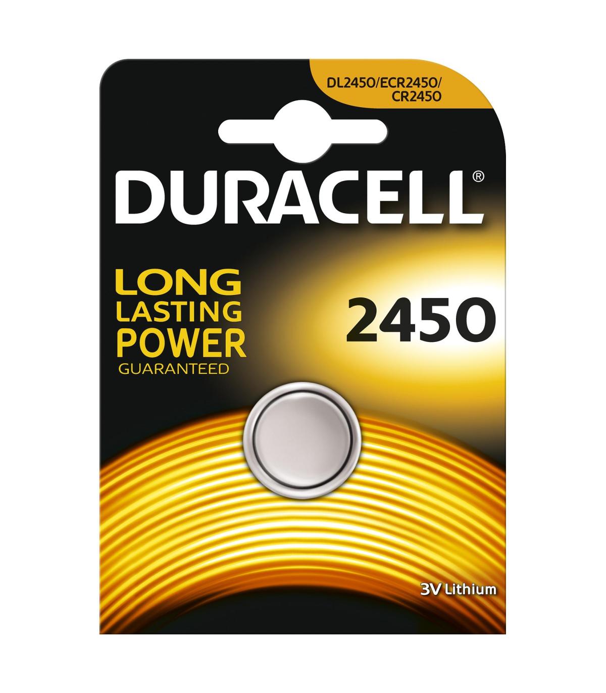 Duracell CR2450 3V Batería de un solo uso Litio