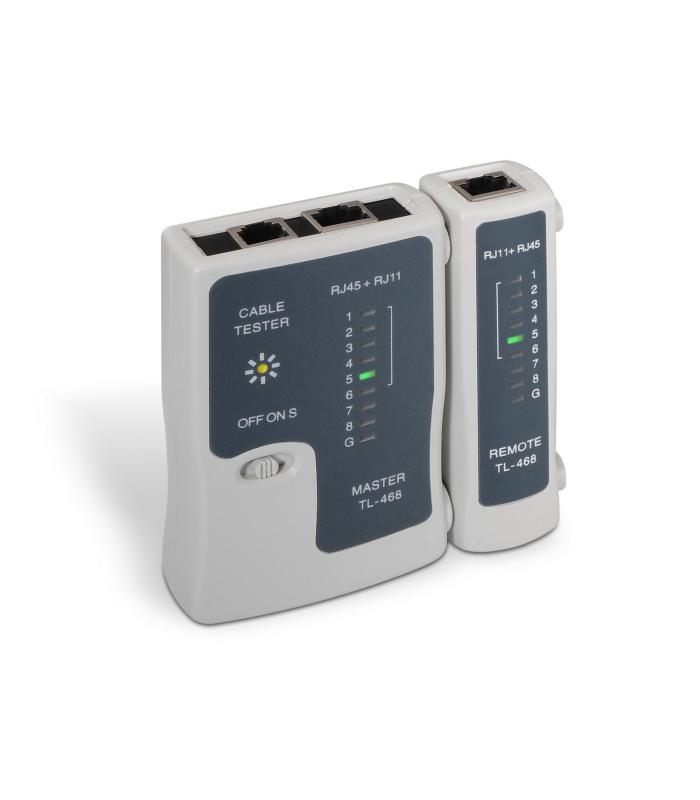 AISENS A142-0312 comprobador de cables de red Comprobador de cables UTP STP Gris