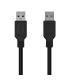 AISENS Cable USB 3.0, Tipo A M-A M, Negro, 3.0m