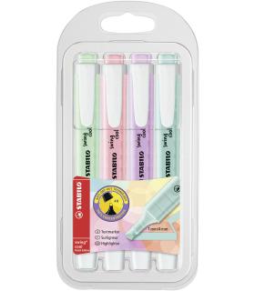 STABILO swing cool Pastel marcador 4 pieza(s) Punta de cincel Azul, Verde, Rosa, Púrpura