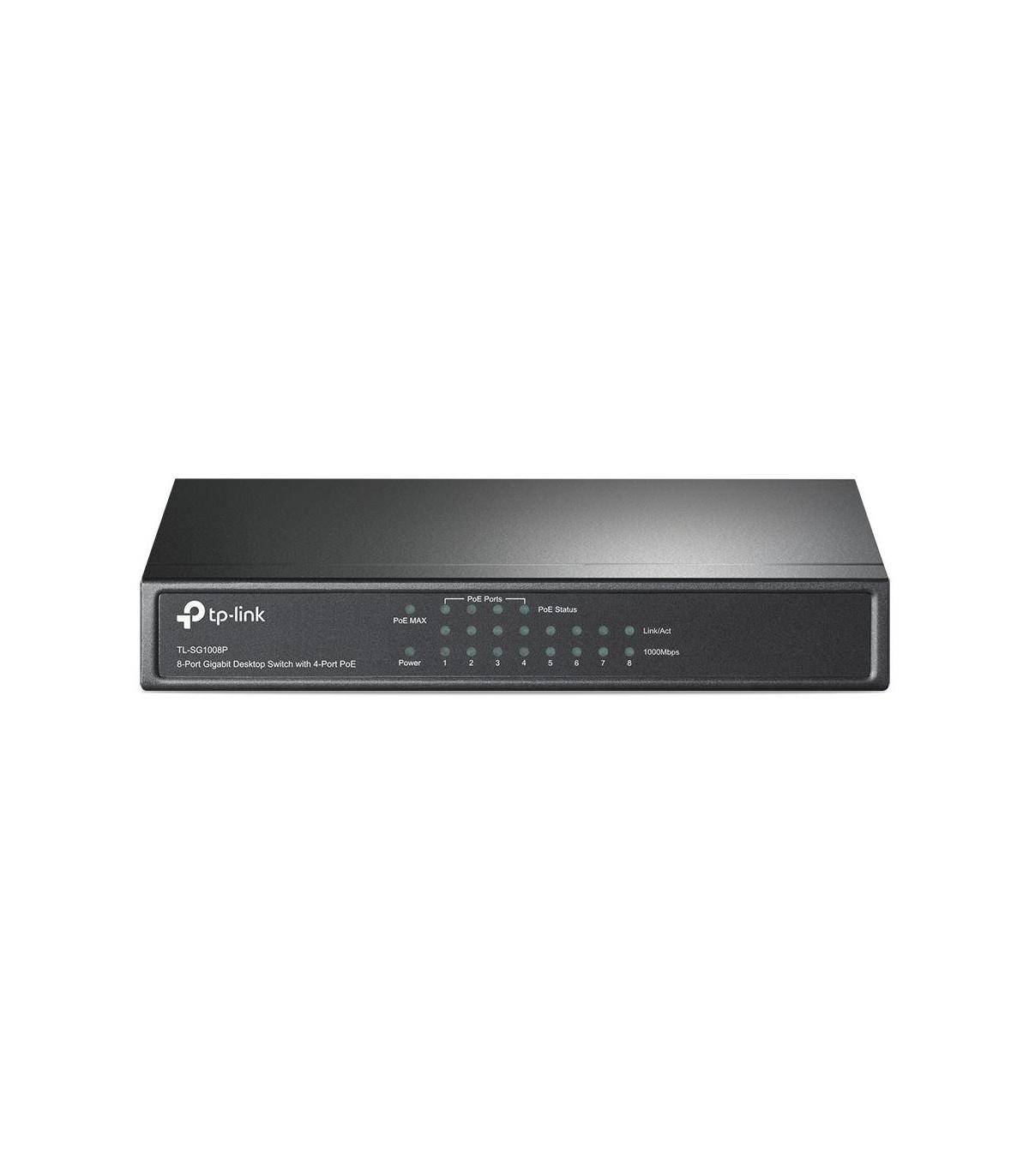 TP-Link TL-SG1008P Gestionado Gigabit Ethernet (10 100 1000) Energía sobre Ethernet (PoE) Gris