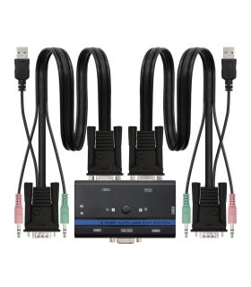 Nanocable KVM SWITCH VGA USB 1U-2PC+CABLE