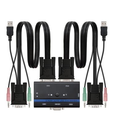 Nanocable KVM SWITCH VGA USB 1U-2PC+CABLE