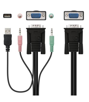 Nanocable KVM SWITCH VGA USB 1U-2PC+CABLE