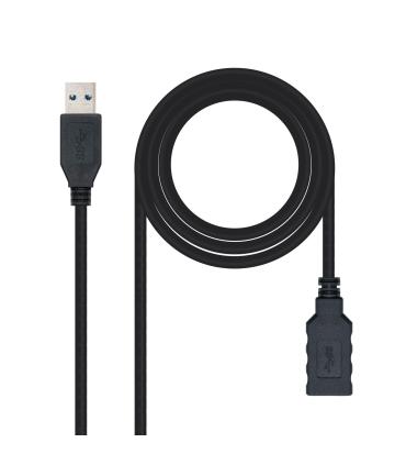 Nanocable Cable USB 3.0, Tipo A M-A H, Negro, 3.0 M