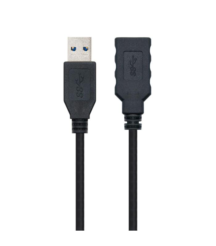 Nanocable Cable USB 3.0, Tipo A M-A H, Negro, 3.0 M