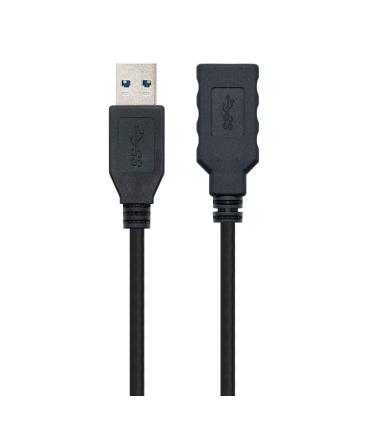 Nanocable Cable USB 3.0, Tipo A M-A H, Negro, 3.0 M