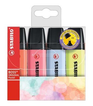 STABILO Boss Original Pastel marcador 4 pieza(s) Punta de cincel Multicolor