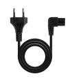 TooQ Cable de Alimentación Acodado CEE7/16/M-C7/H, Negro, 3 m