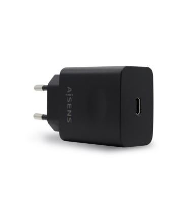 AISENS Cargador USB-C PD 3.0 1 Puerto 1x USB-C 20 W, Negro