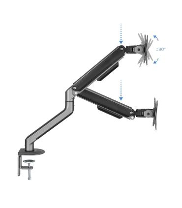 TooQ DB4032TNR-G soporte para monitor 81,3 cm (32") Escritorio Negro